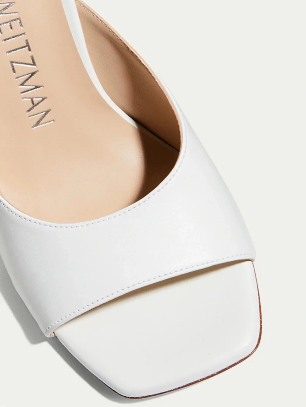 Brand New Stuart Weitzman Tia Translucent Wedge Slide Sandal in White size 7